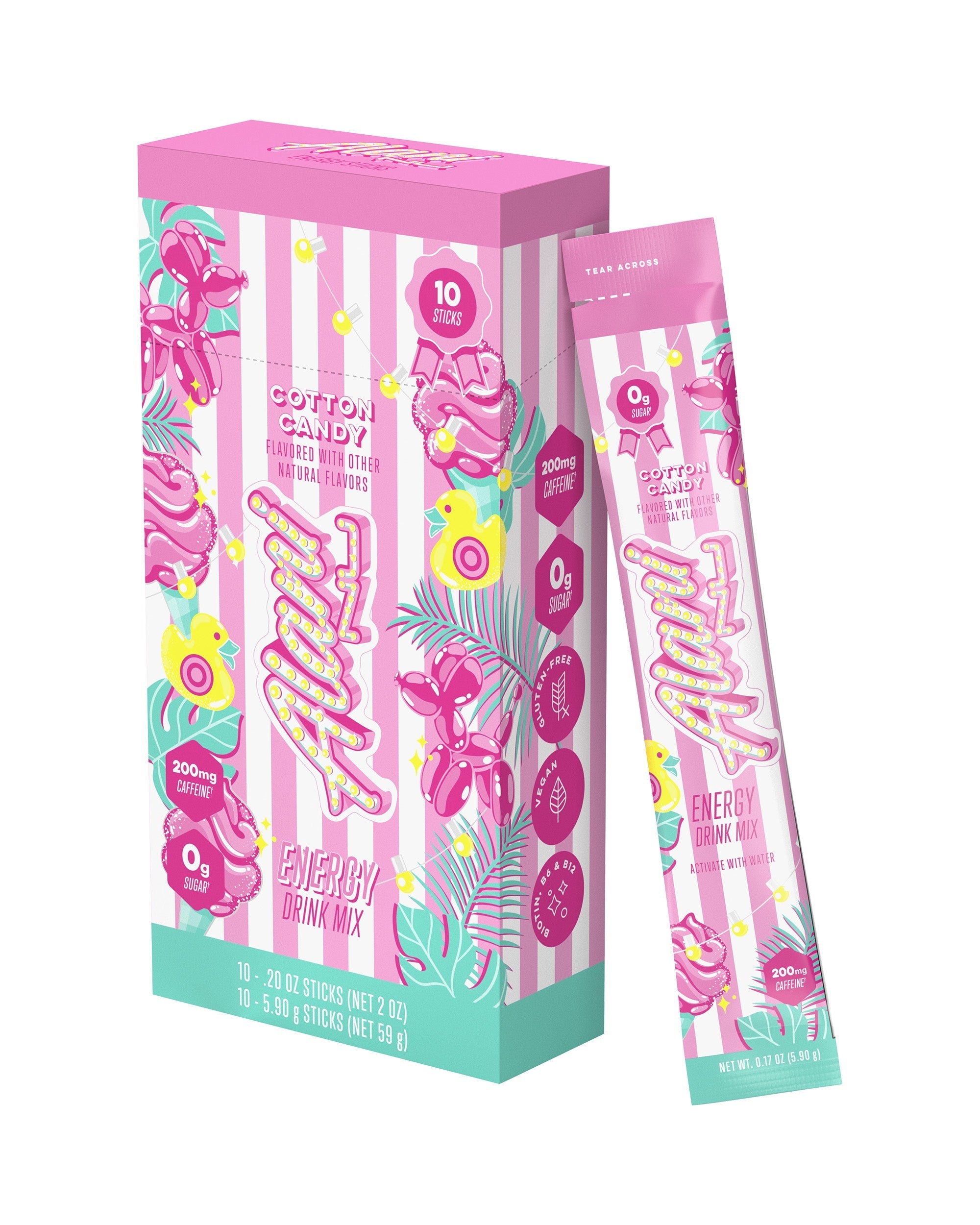 energy sticks - cotton candy