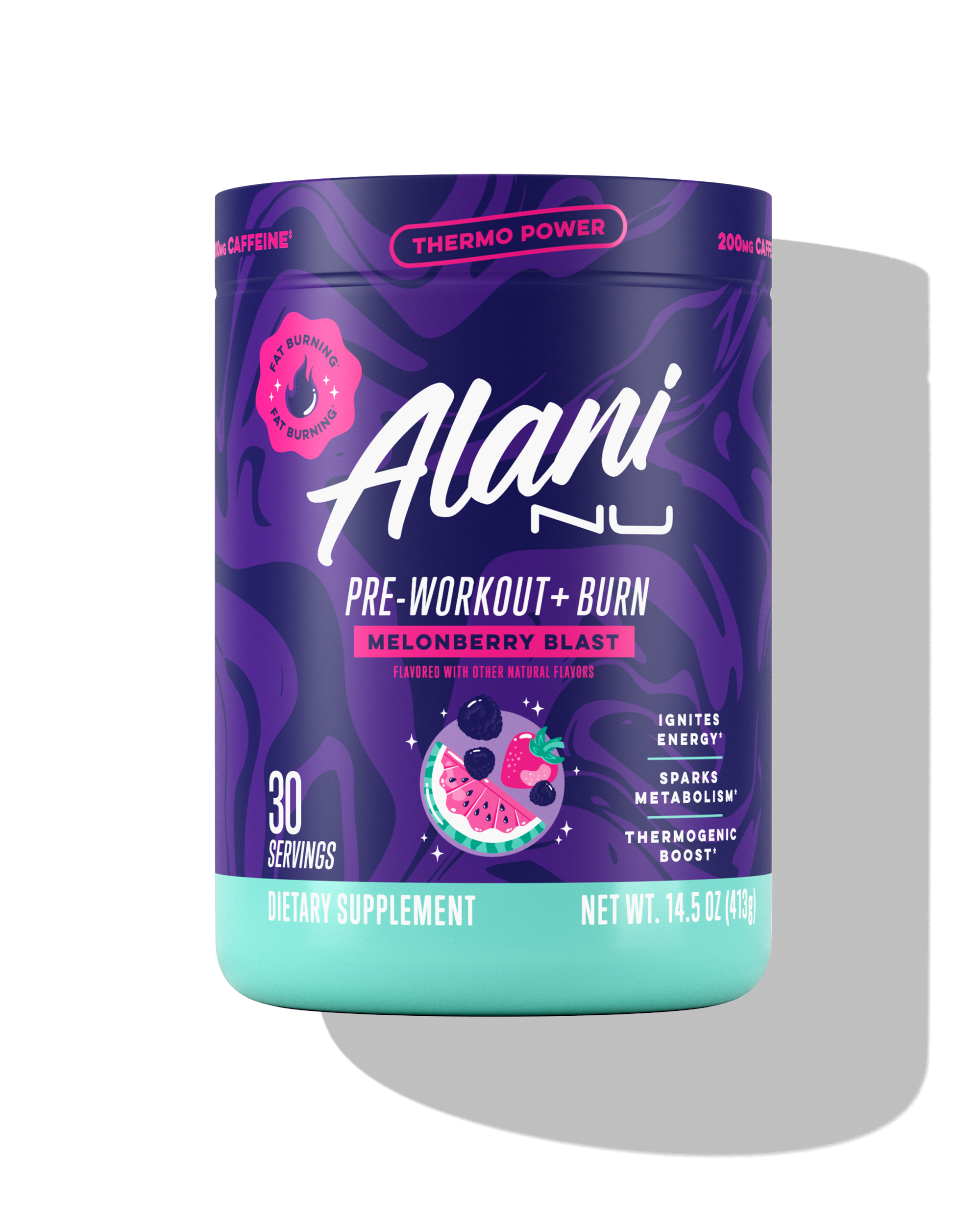 pre-workout+ burn - melonberry blast