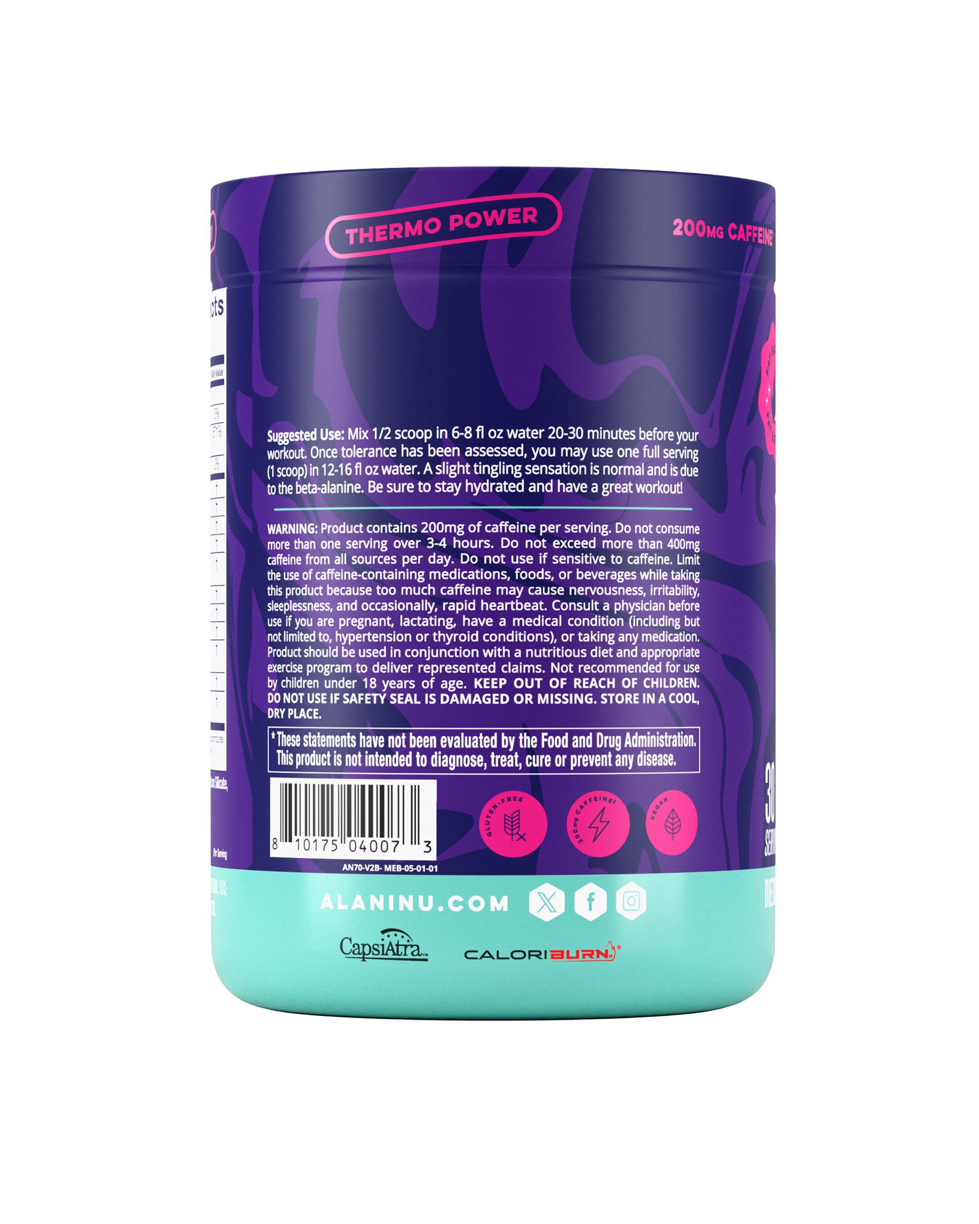 pre-workout+ burn - melonberry blast