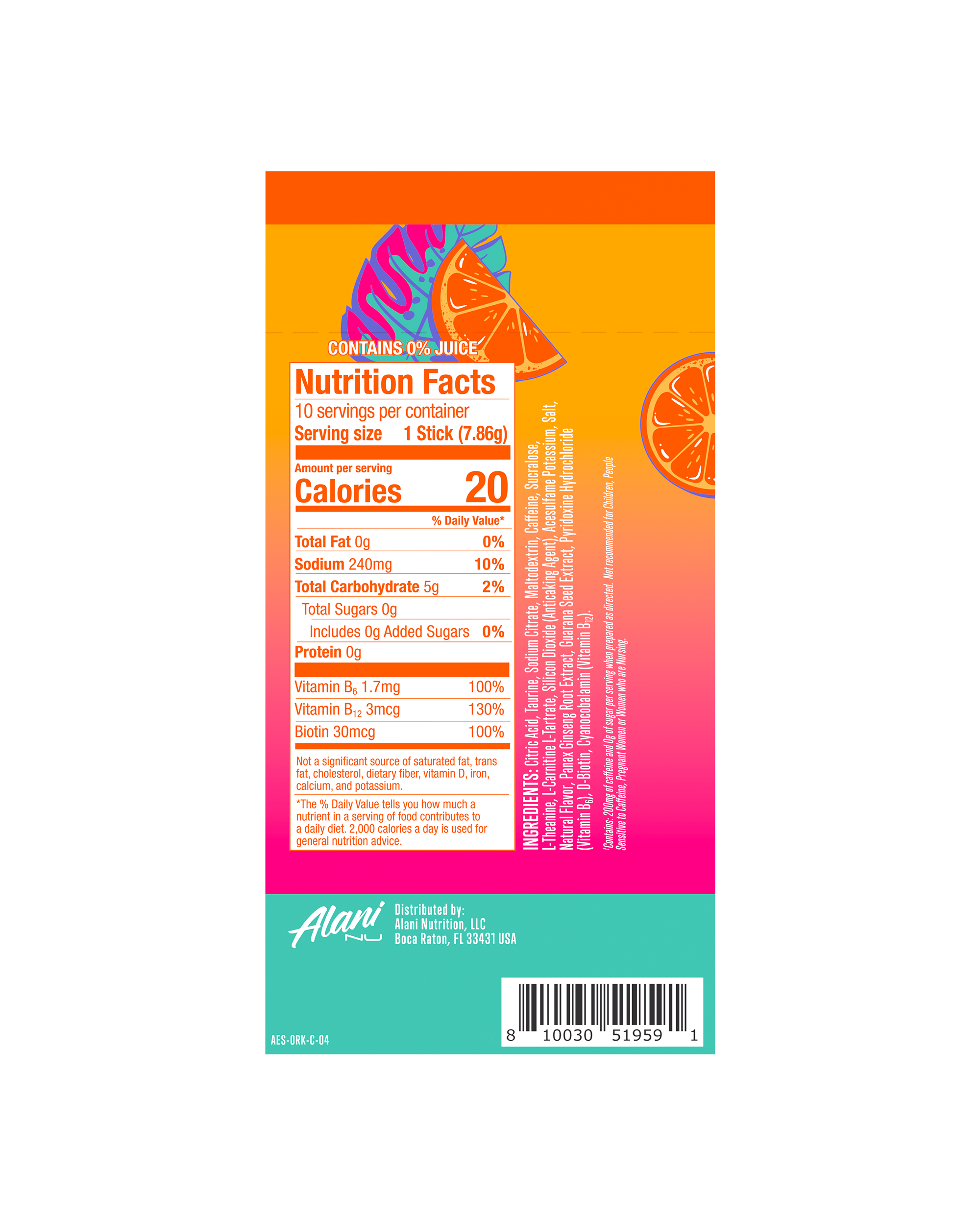 energy sticks - orange kiss