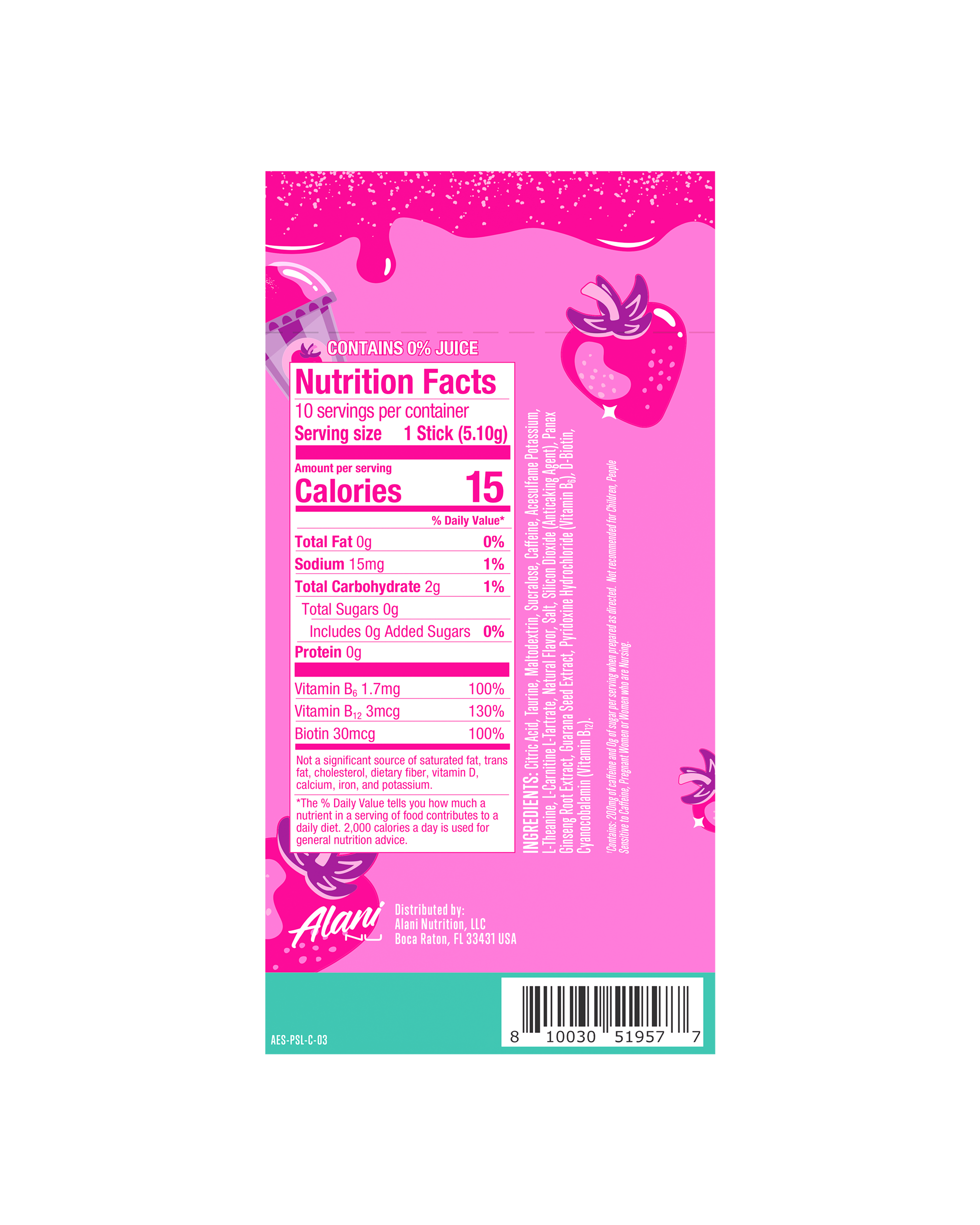 energy sticks - pink slush