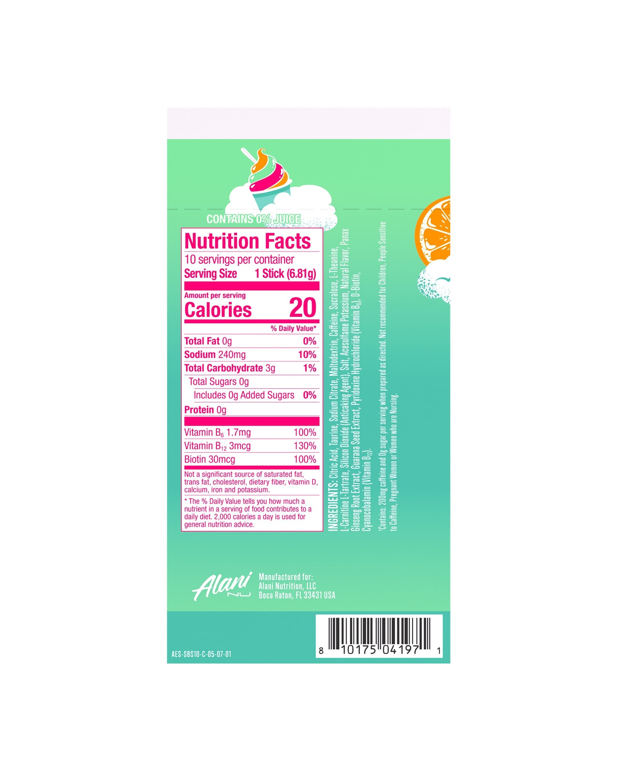 energy sticks - sherbet swirl