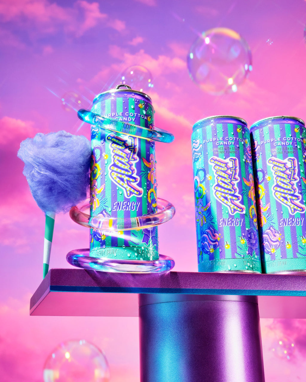 energy drink - purple cotton candy