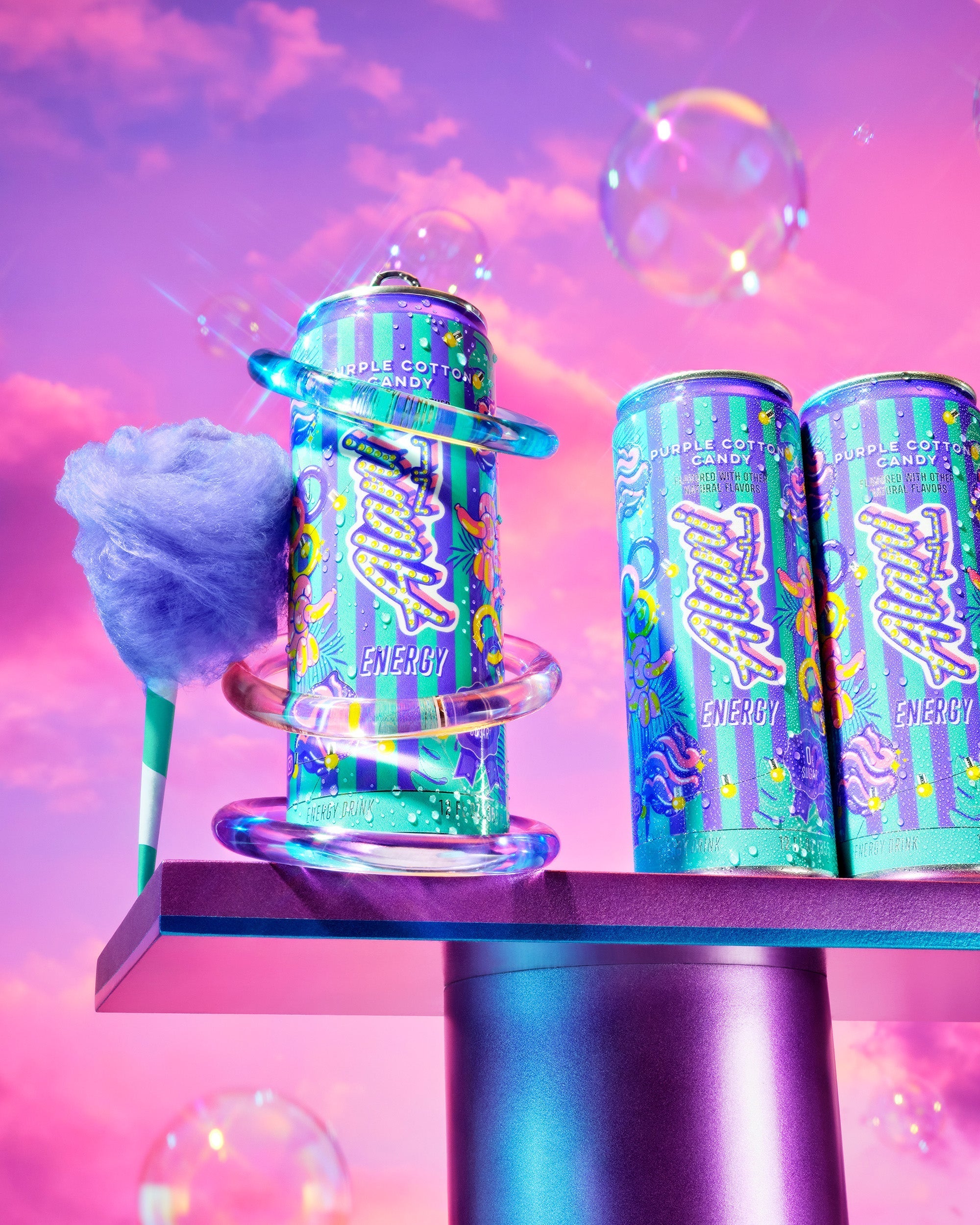 energy drink - purple cotton candy