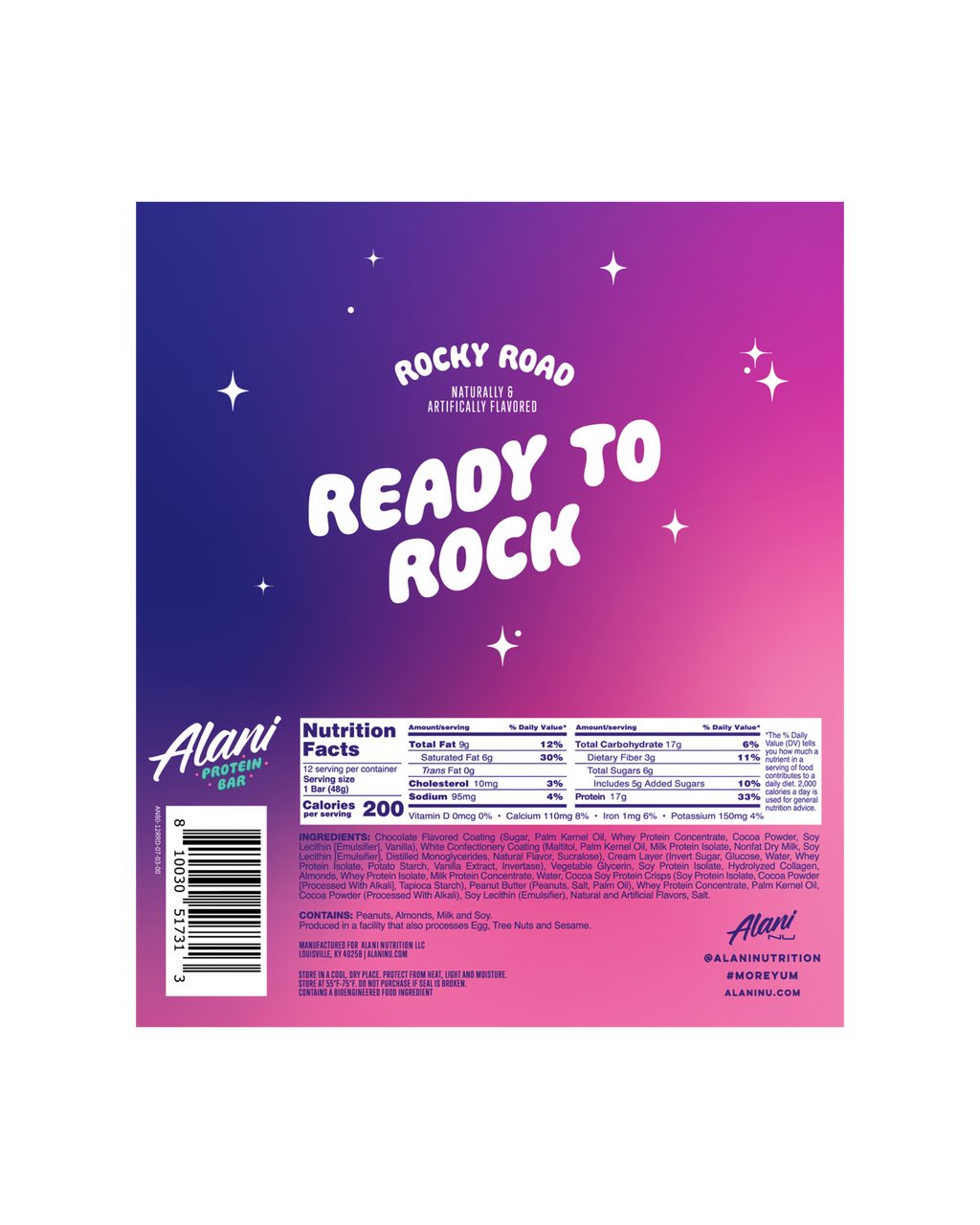 protein bar - rocky road