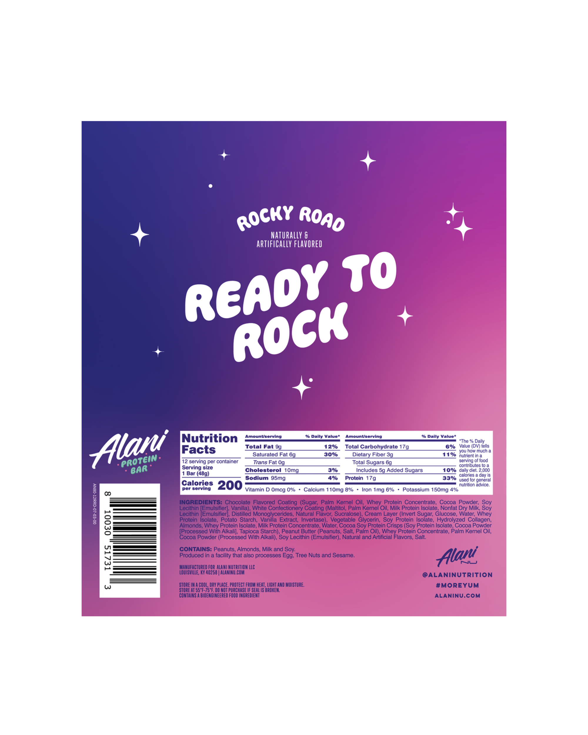 protein bar - rocky road